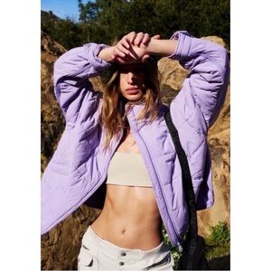 NWT Free People Pippa Packable Puffer Jacket Lilac Purple FP Movement XS